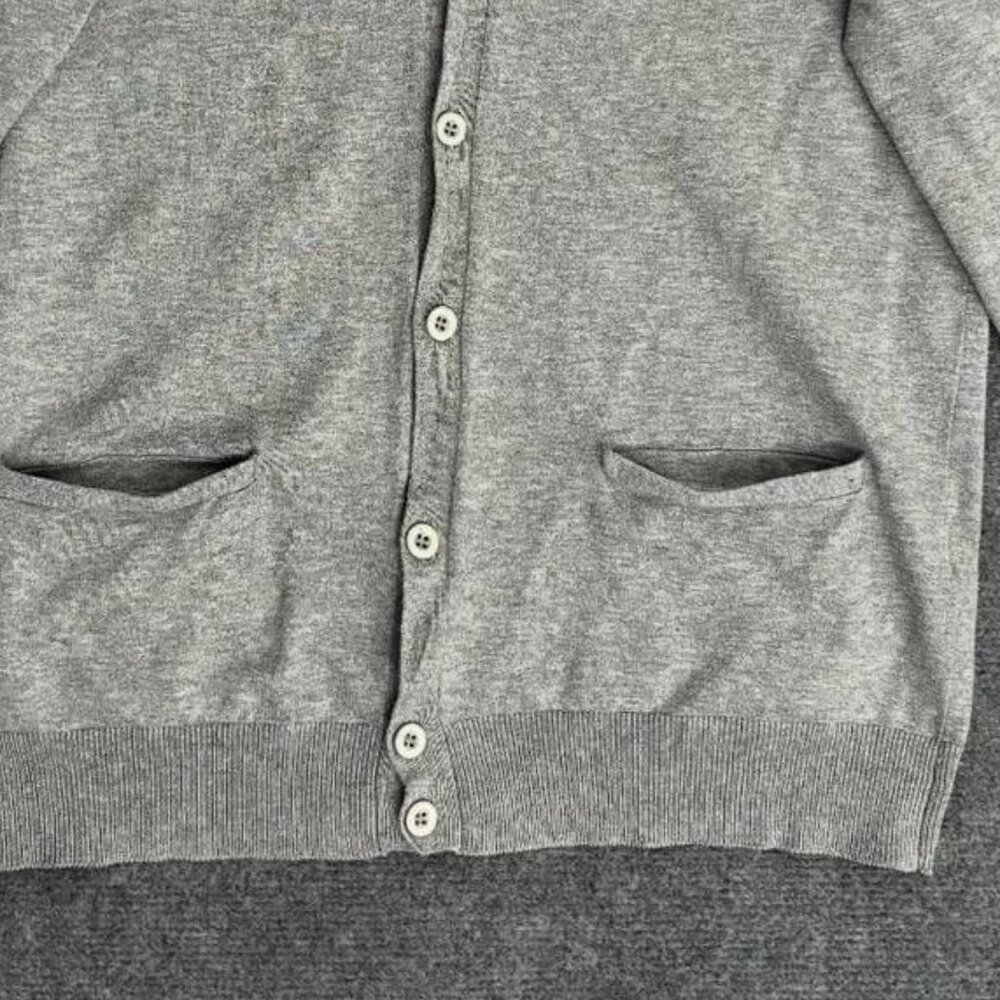 Gray Button Front Knit Cardigan - image 3